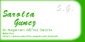 sarolta guncz business card